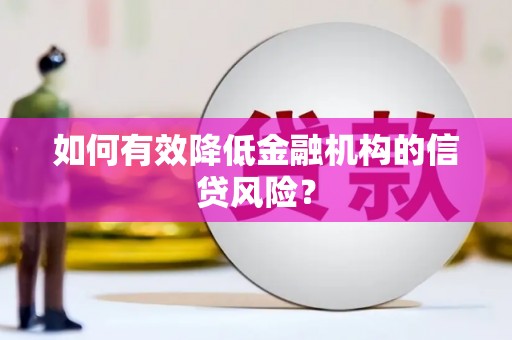 多伦如何有效降低金融机构的信贷风险？