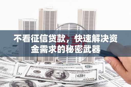 多伦不看征信贷款，快速解决资金需求的秘密武器