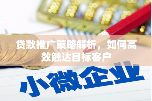 多伦贷款推广策略解析，如何高效触达目标客户