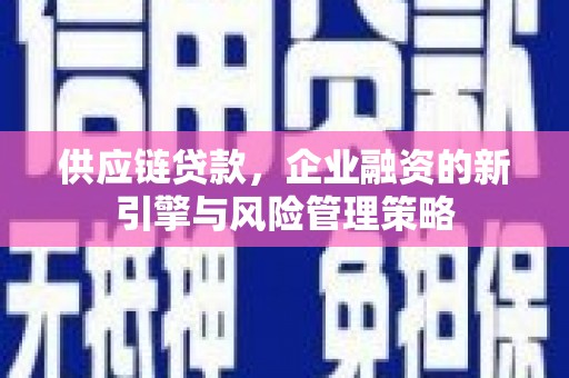 多伦供应链贷款，企业融资的新引擎与风险管理策略