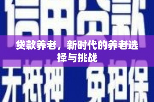 多伦贷款养老，新时代的养老选择与挑战