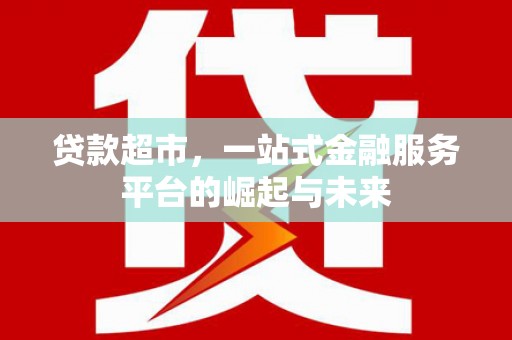 多伦贷款超市，一站式金融服务平台的崛起与未来