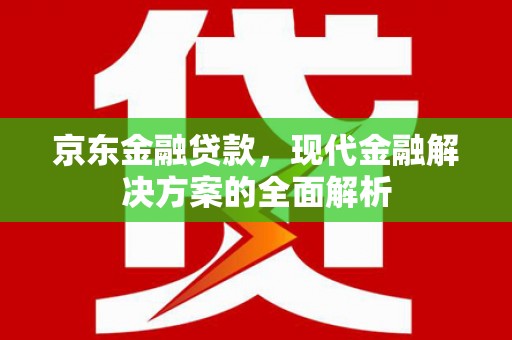 多伦京东金融贷款，现代金融解决方案的全面解析