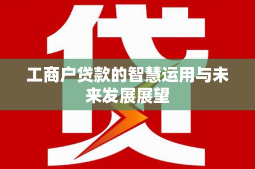 多伦工商户贷款的智慧运用与未来发展展望