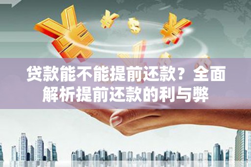 多伦贷款能不能提前还款？全面解析提前还款的利与弊